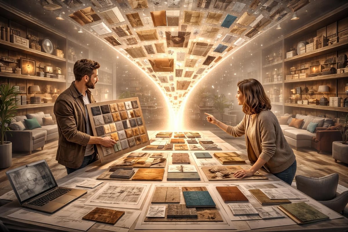 Curated design selections process