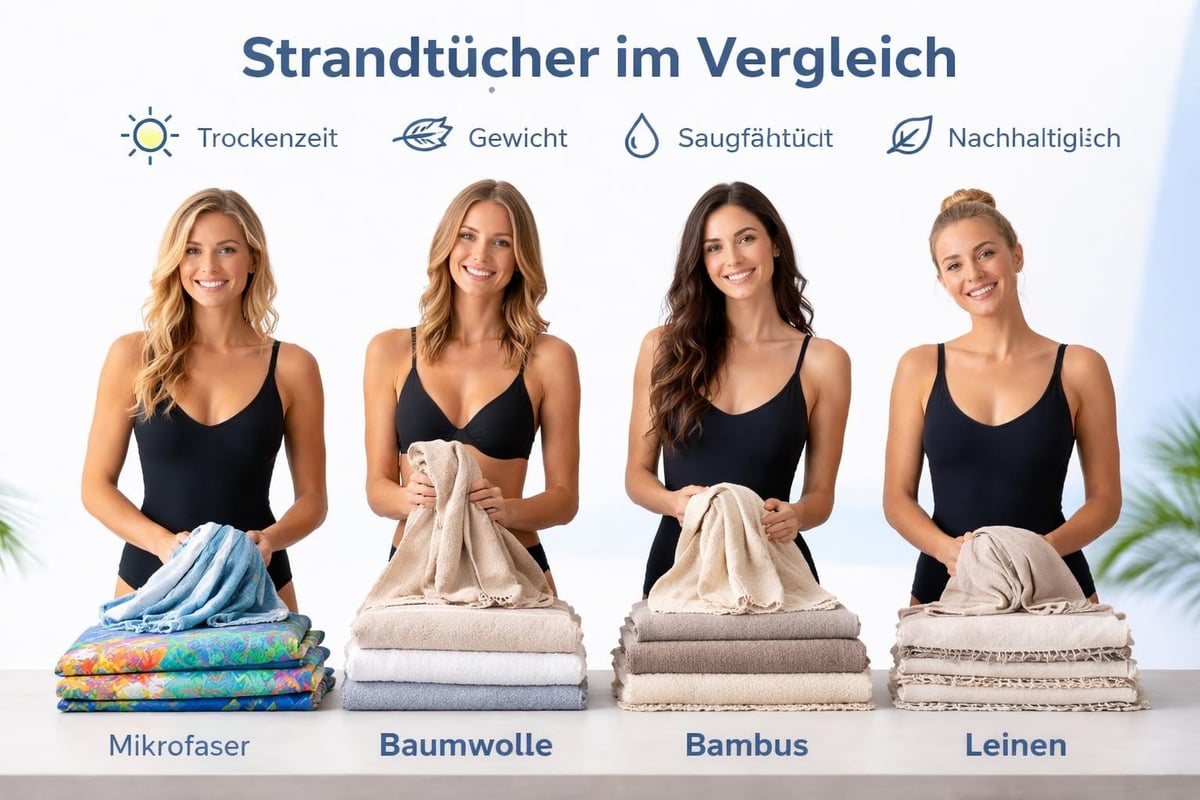 Strandtuch Materialvergleich