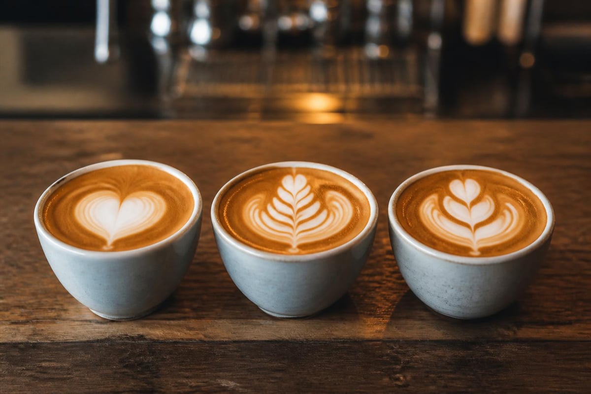 Motifs latte art avec mousse