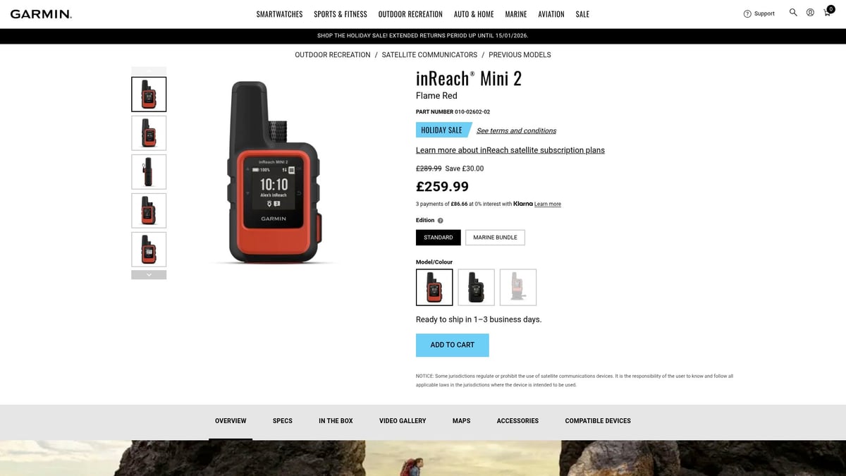 9 Must-Have Best Outdoor Gadgets for Adventurers in 2026 - Garmin inReach Mini 2 Satellite Communicator