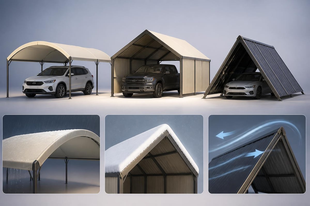 Portable carport types comparison