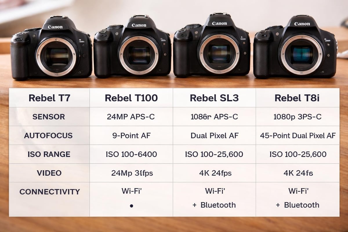 Canon entry-level DSLR comparison