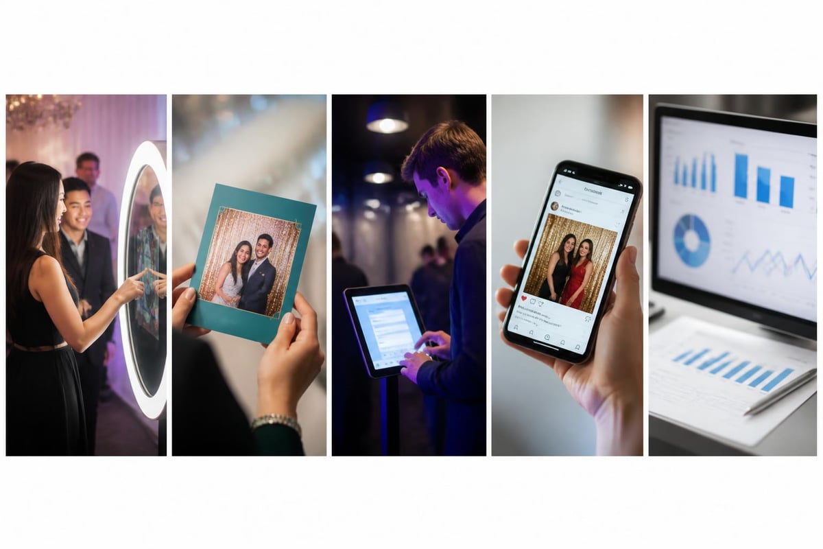Photo mirror booth brand activation workflow