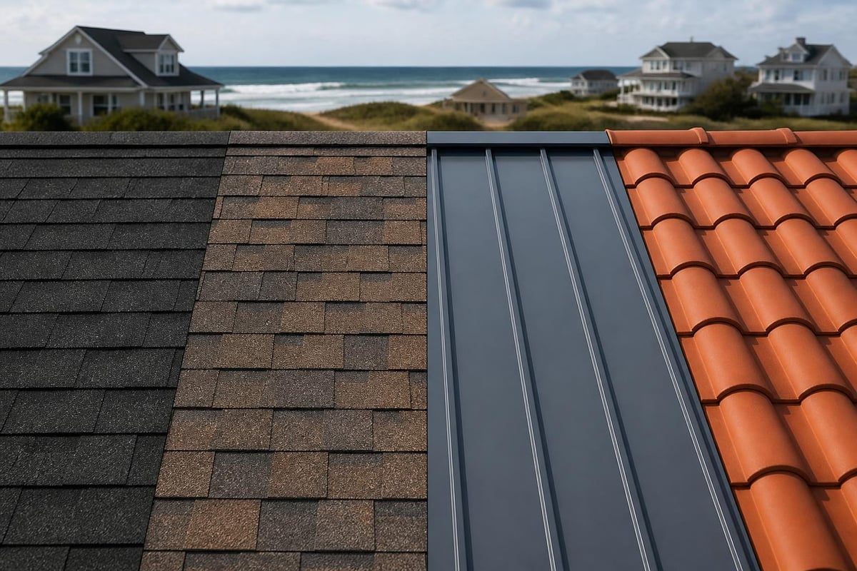 Coastal roofing material comparison