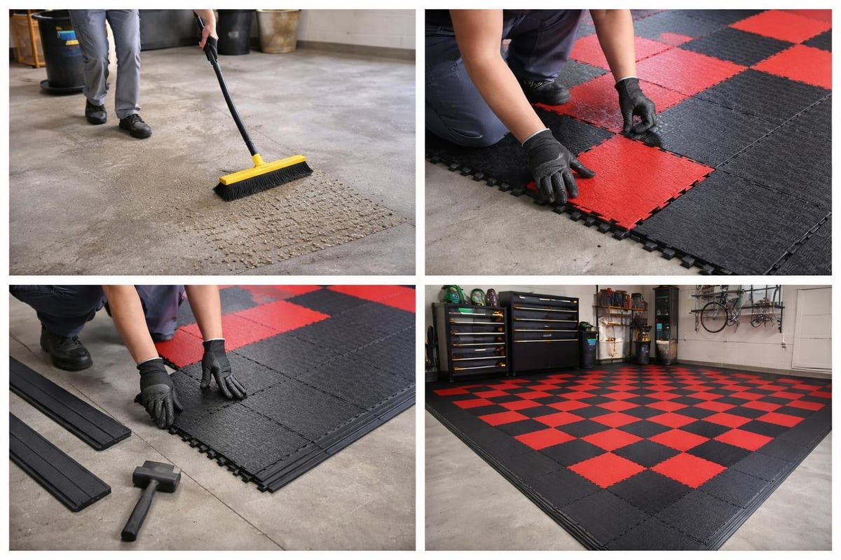 Modular tile installation process