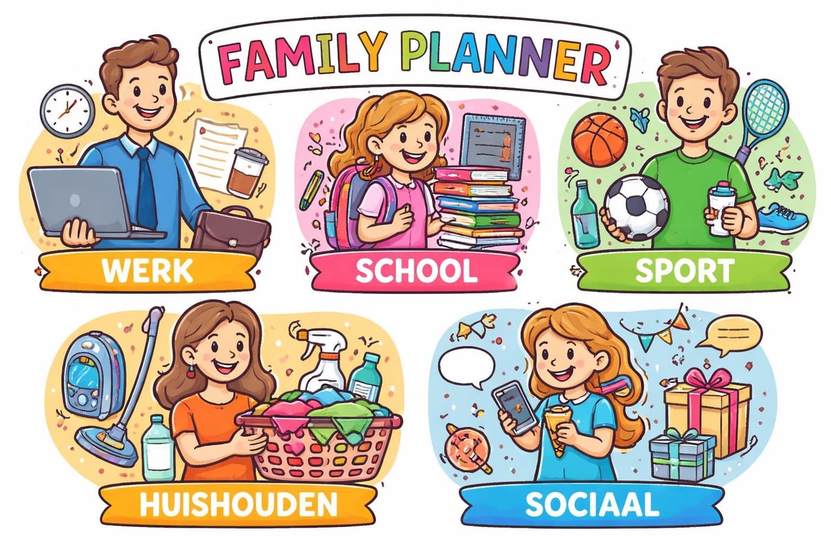 Family planner weekplanning structuur
