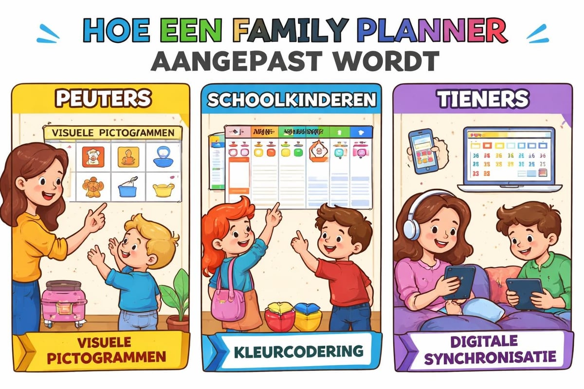 Family planner voor verschillende leeftijden