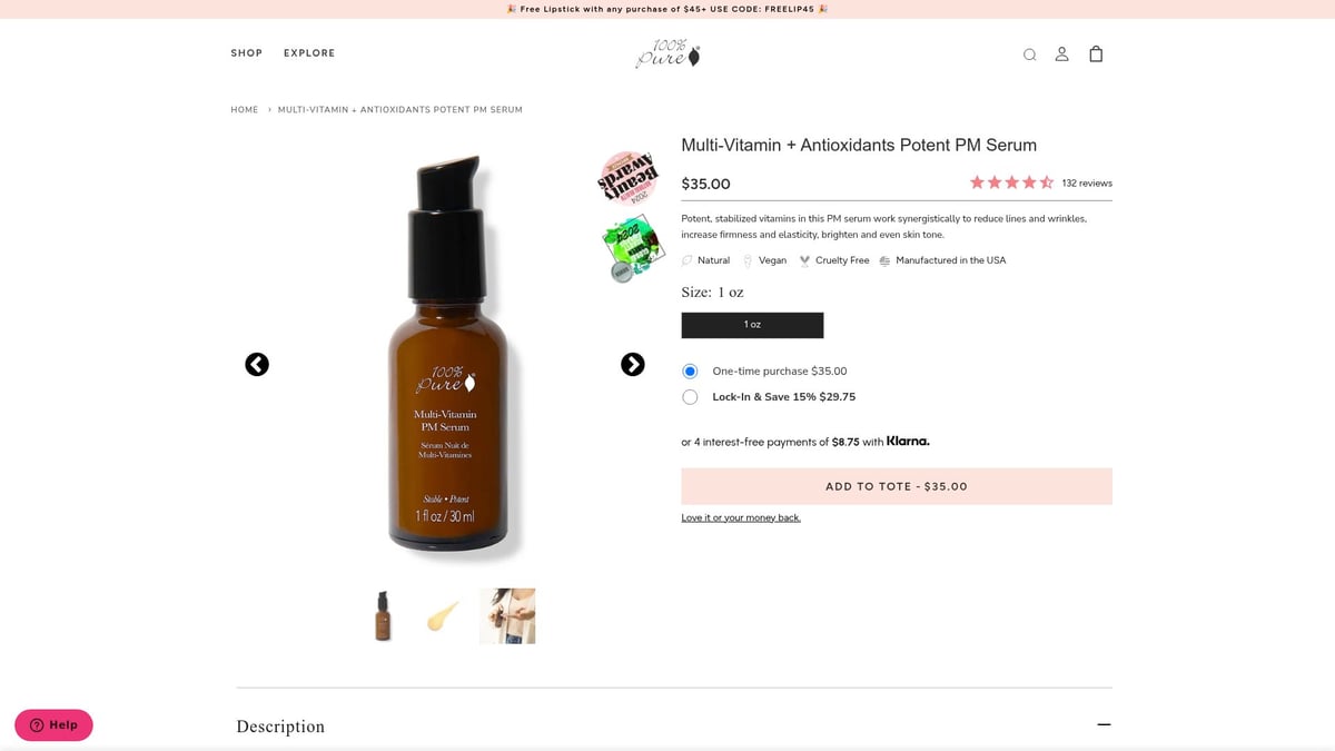 7 Natural Skin Serums to Transform Your Glow in 2026 - 100% Pure Multi-Vitamin + Antioxidants Potent PM Serum