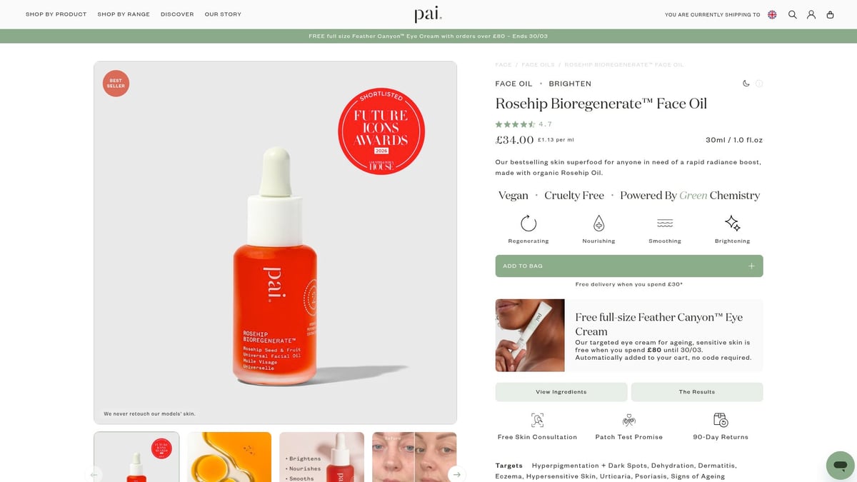 7 Natural Skin Serums to Transform Your Glow in 2026 - Pai Skincare Rosehip BioRegenerate Oil
