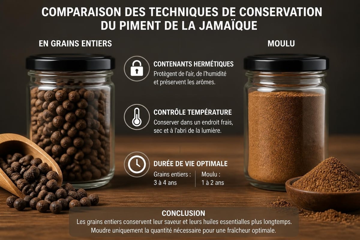 Méthodes conservation piment Jamaïque