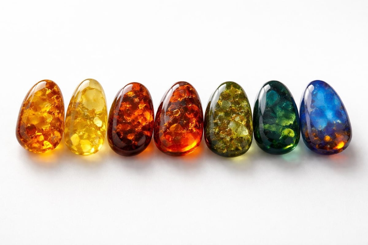 Dominican amber color spectrum