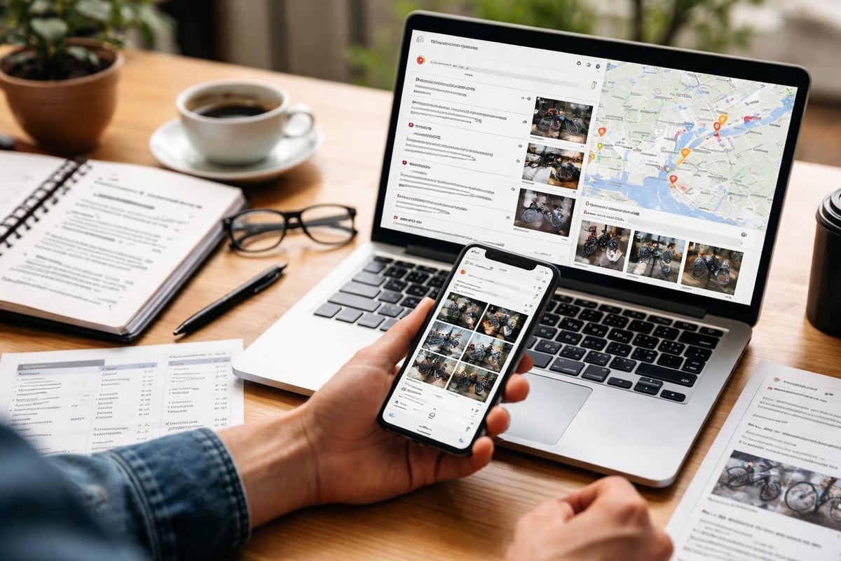 Finding bicycle shops online