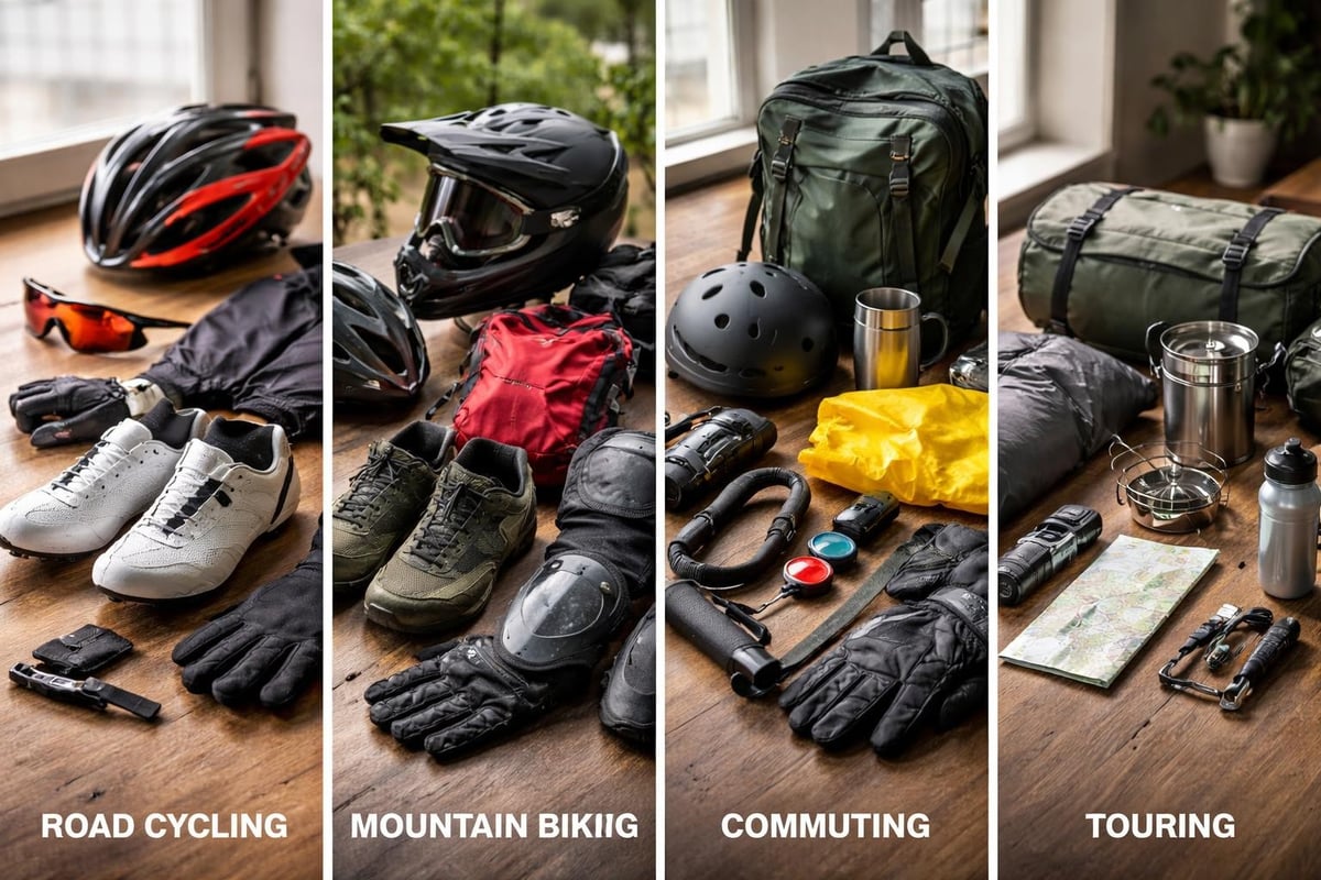 Cycling discipline gear differences