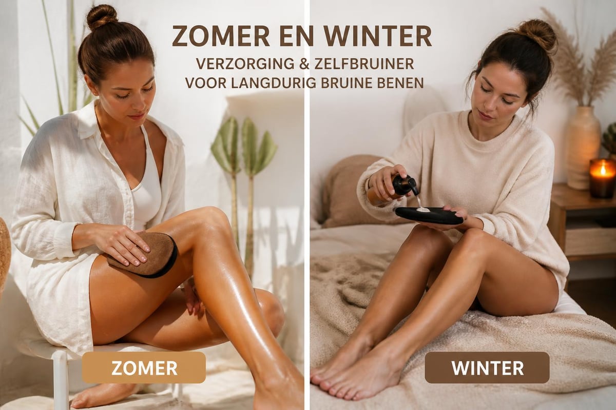Seizoensgebonden zelfbruiner verzorging