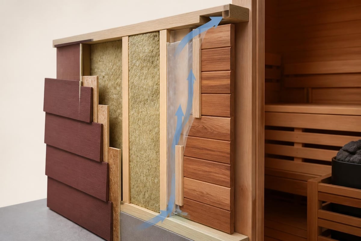 Sauna insulation layers