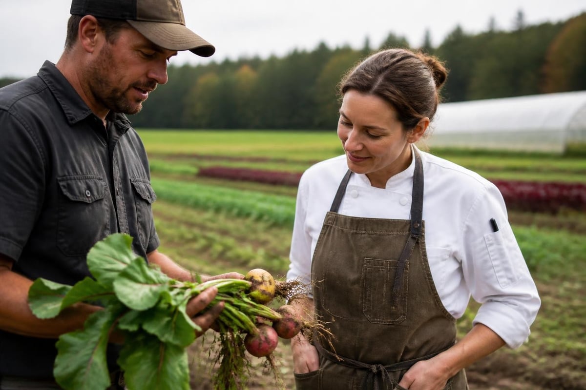 Farm-to-table dining ecosystem