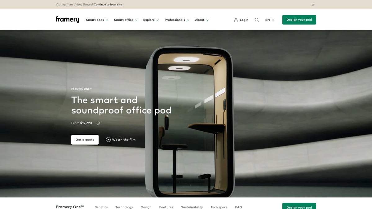 9 Essential Quiet Pods for Peaceful Workspaces in 2025 - Framery One