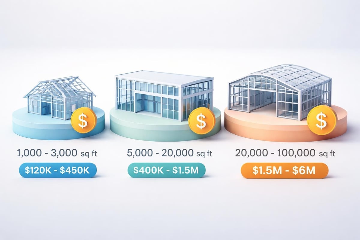 Steel building size and price ranges