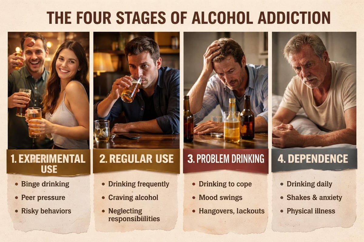 Addiction progression stages