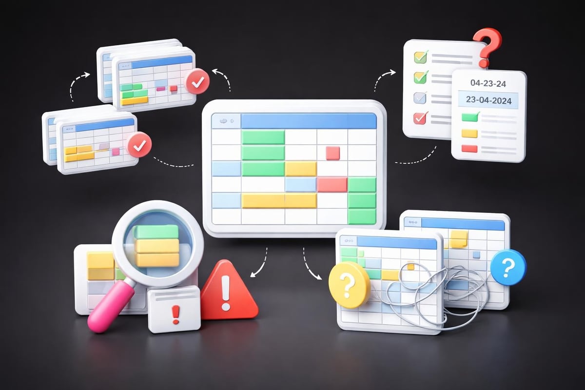 Excel data organization problems