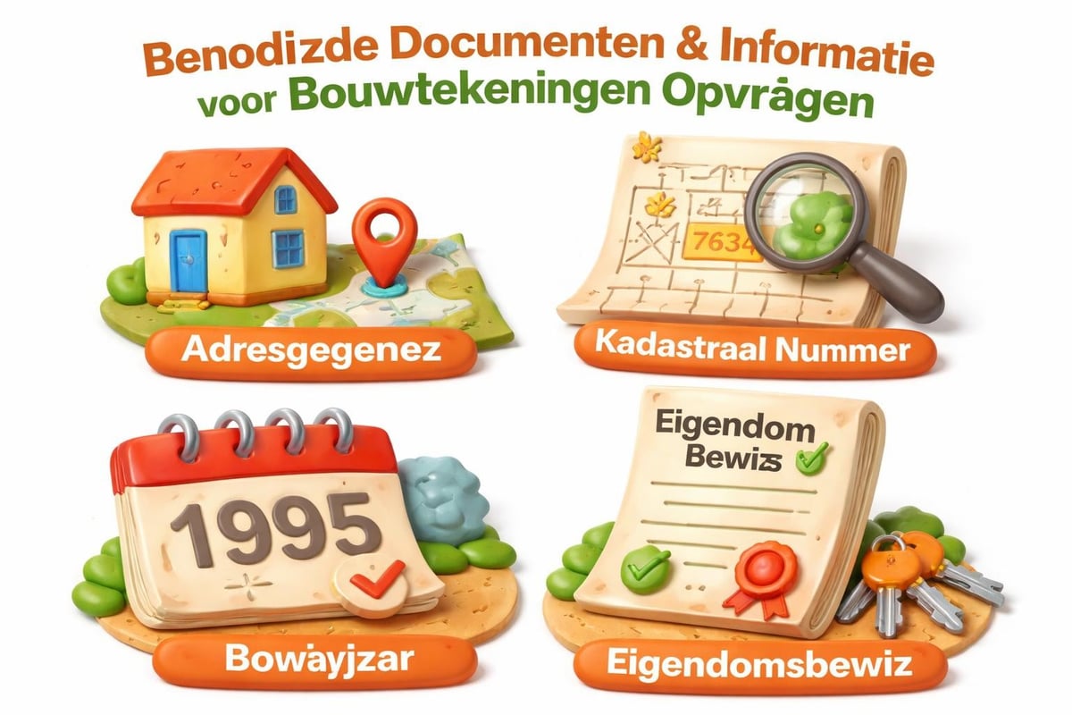 Documenten nodig voor aanvraag