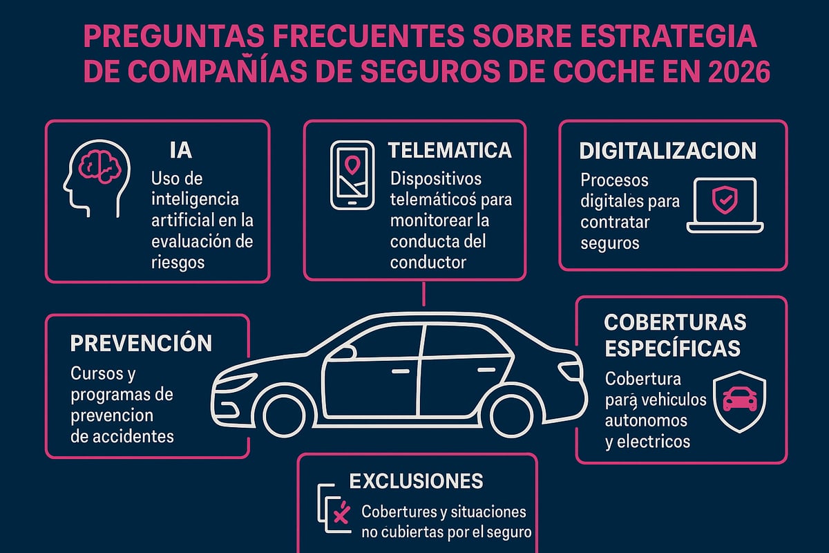 Preguntas frecuentes sobre estrategias de compa&ntilde;&iacute;as de seguros de coche