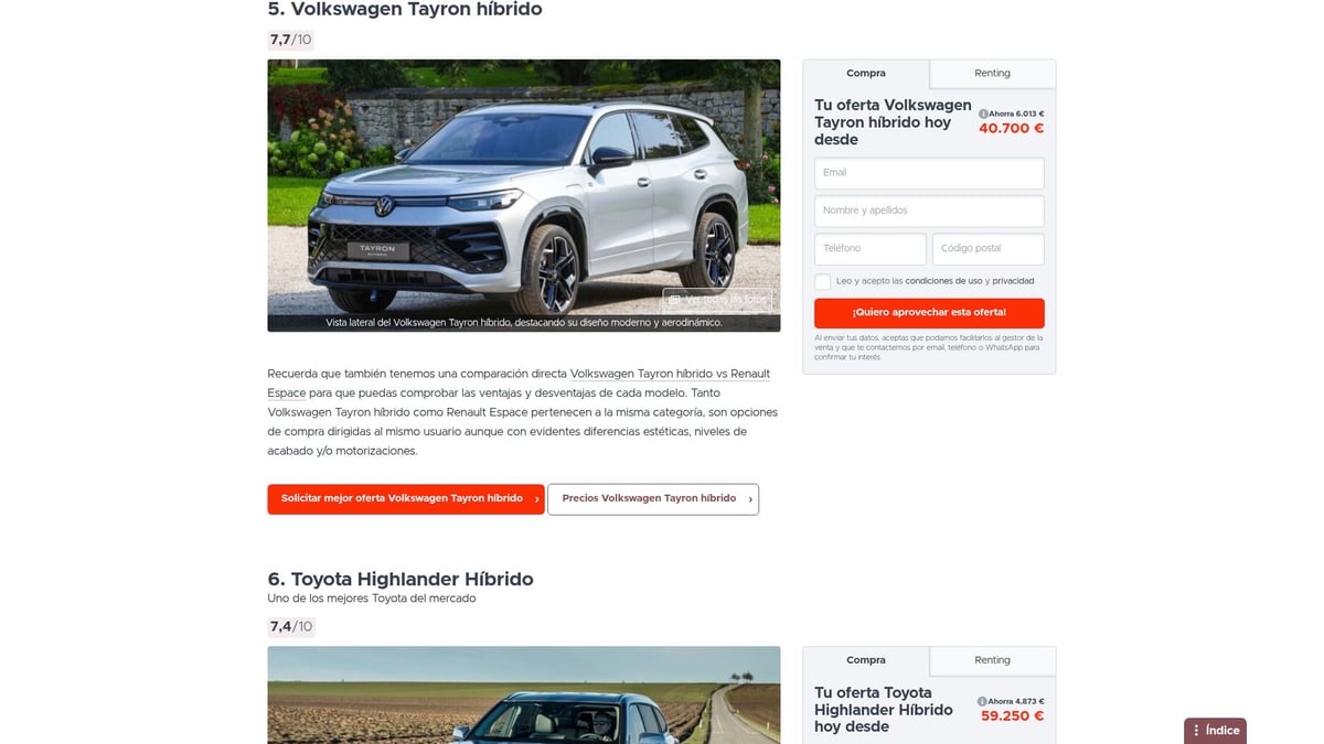 Top 8 Most Recommended 7-Seater SUVs in 2026 - Volkswagen Tayron Hybrid