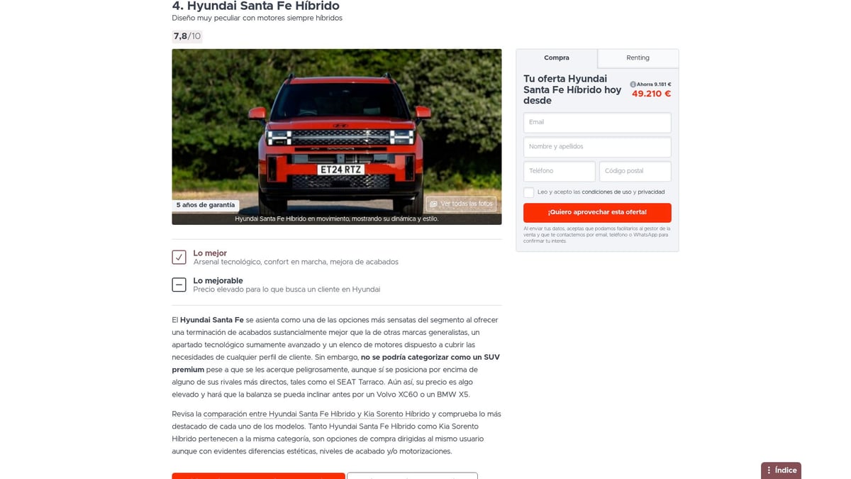 Top 8 Most Recommended 7-Seater SUVs in 2026 - Hyundai Santa Fe Hybrid