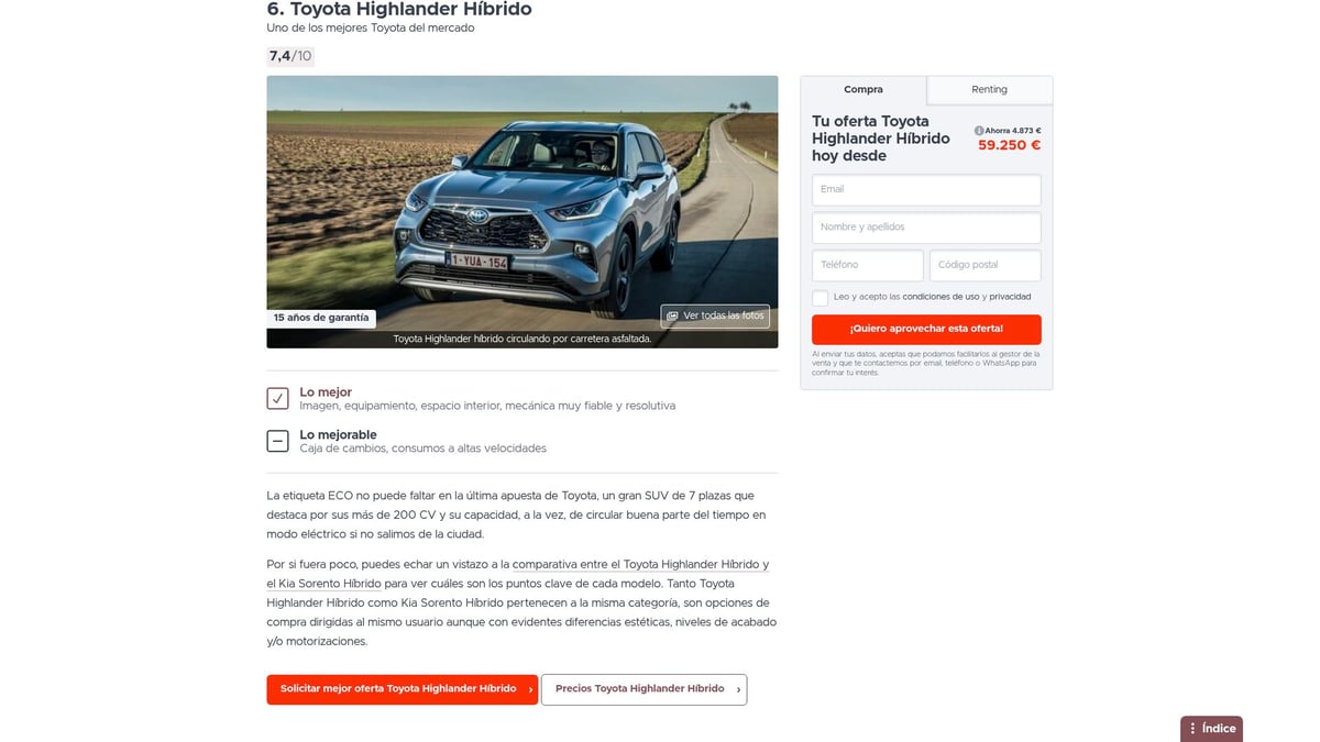 Top 8 Most Recommended 7-Seater SUVs in 2026 - Toyota Highlander Hybrid