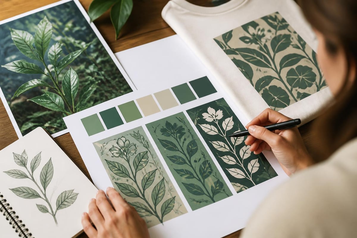 Nature-inspired t-shirt design elements