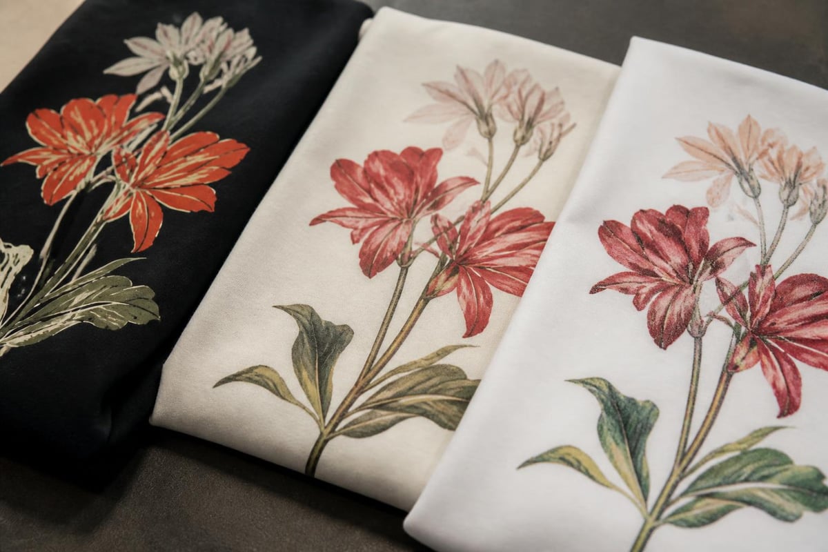 Comparison of t-shirt printing techniques
