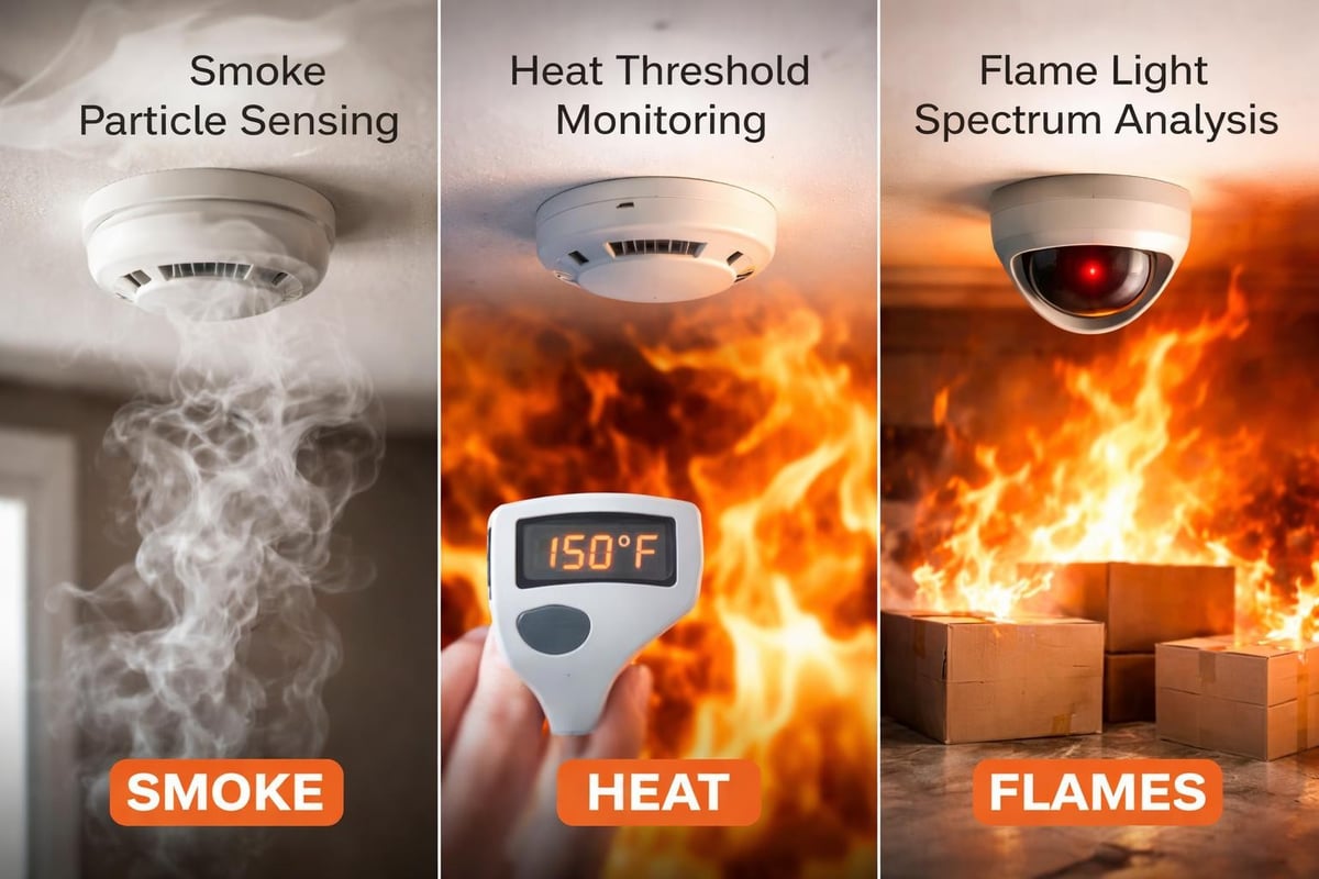 Fire detection sensor types