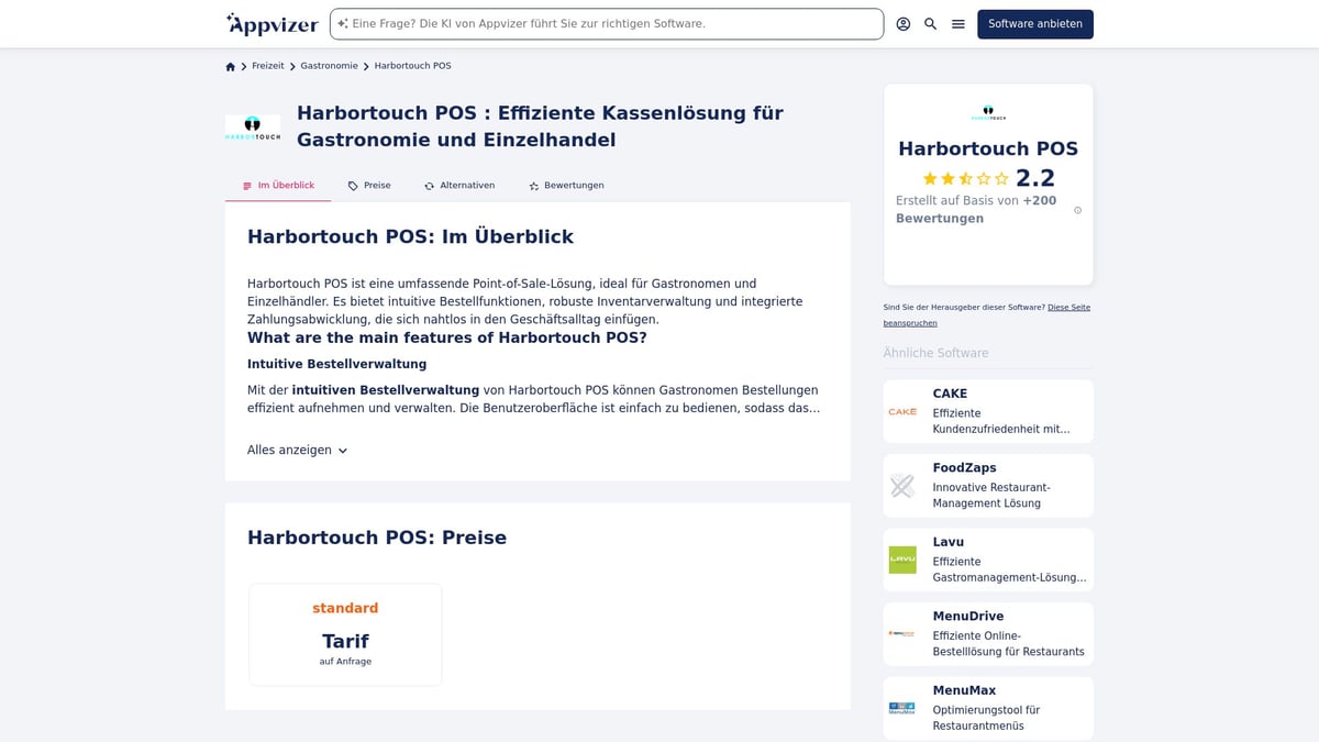 Top 10 Gastro Software 2025: Die Besten Lösungen Im Überblick - Harbortouch POS