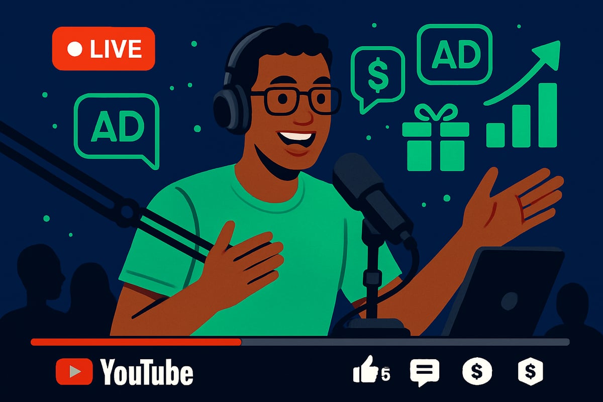 Monétiser ses lives YouTube : toutes les options en 2025