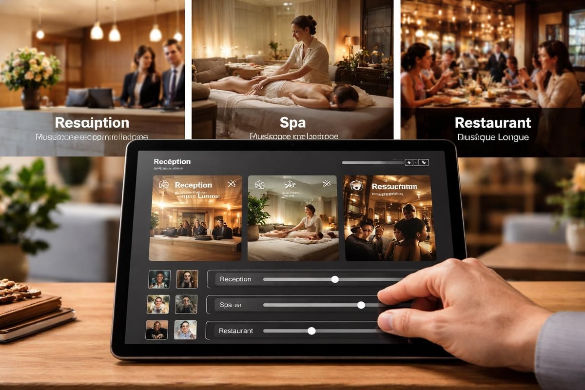 Gestion multi-zones application musique hôtel