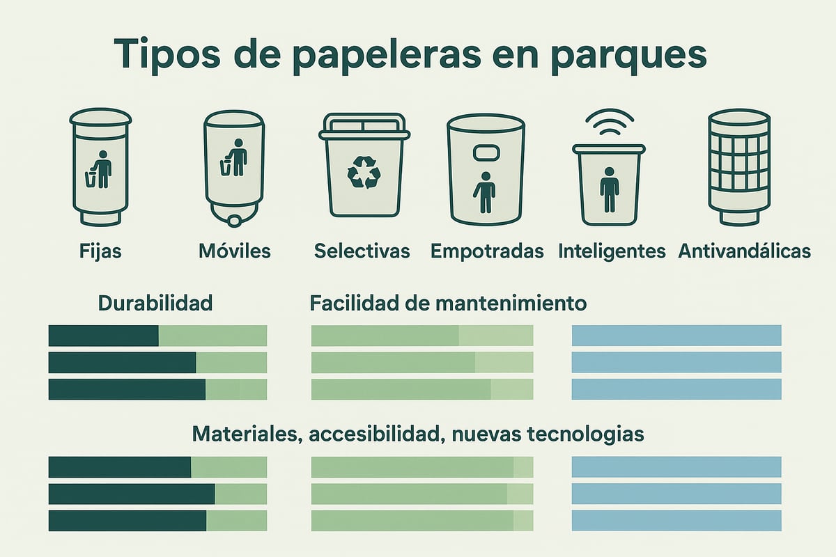 Tipos de Papeleras para Parques: Modelos y Características
