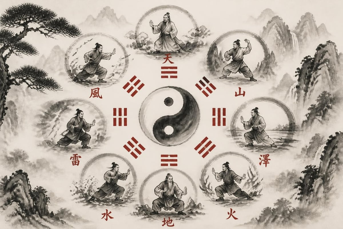 Eight trigrams and palm changes