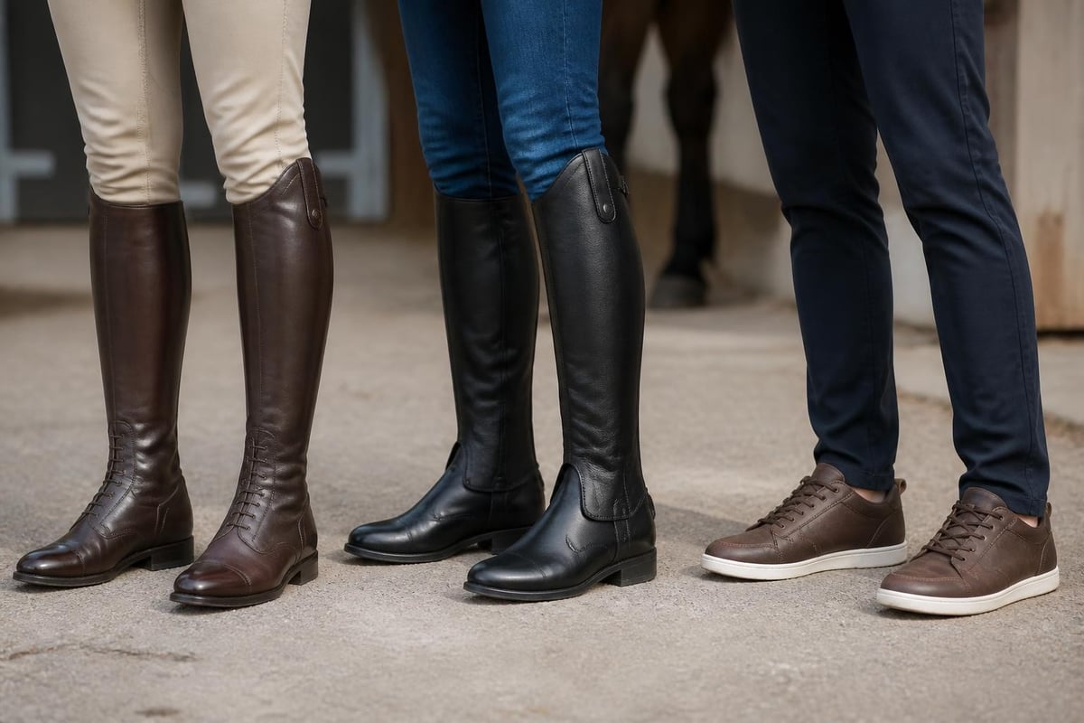 Comparison of casual riding footwear options