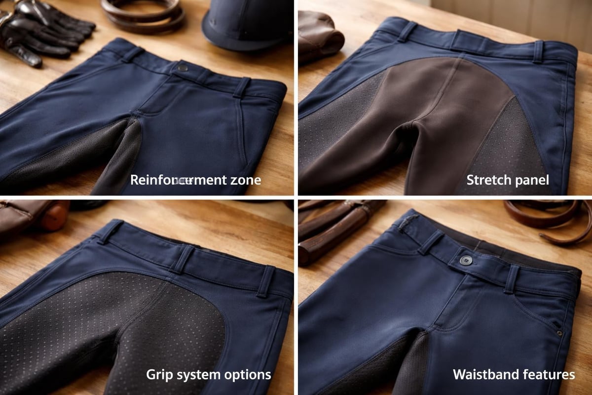 Riding trouser construction details