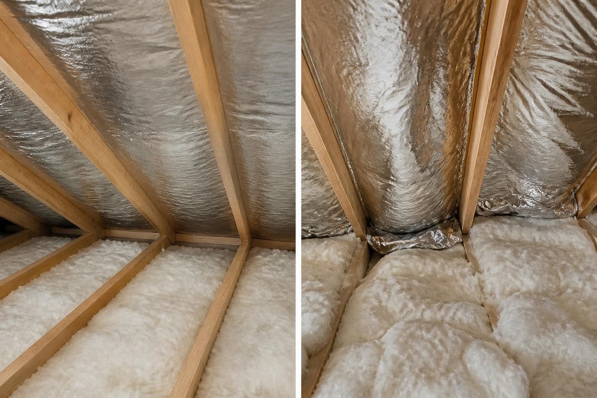Reflective foil installation methods