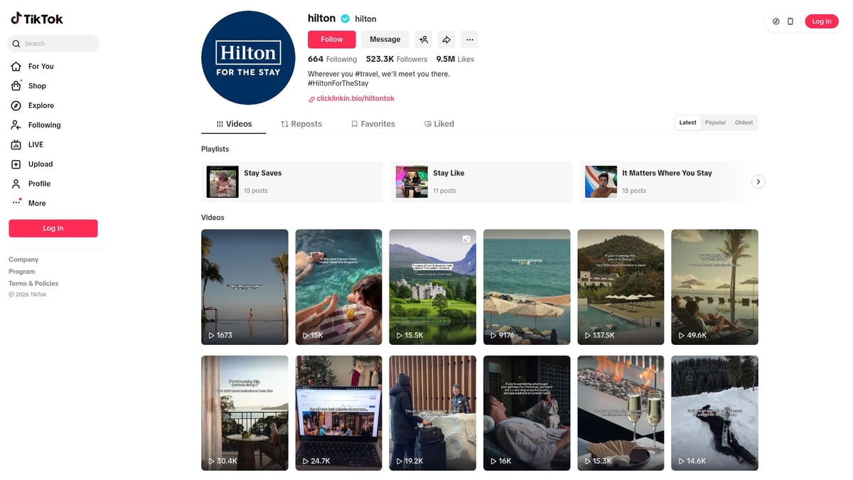 12 Inspiring Marketing Campaigns to Watch in 2026 - Hilton Hotels: TikTok Storytelling for Gen Z