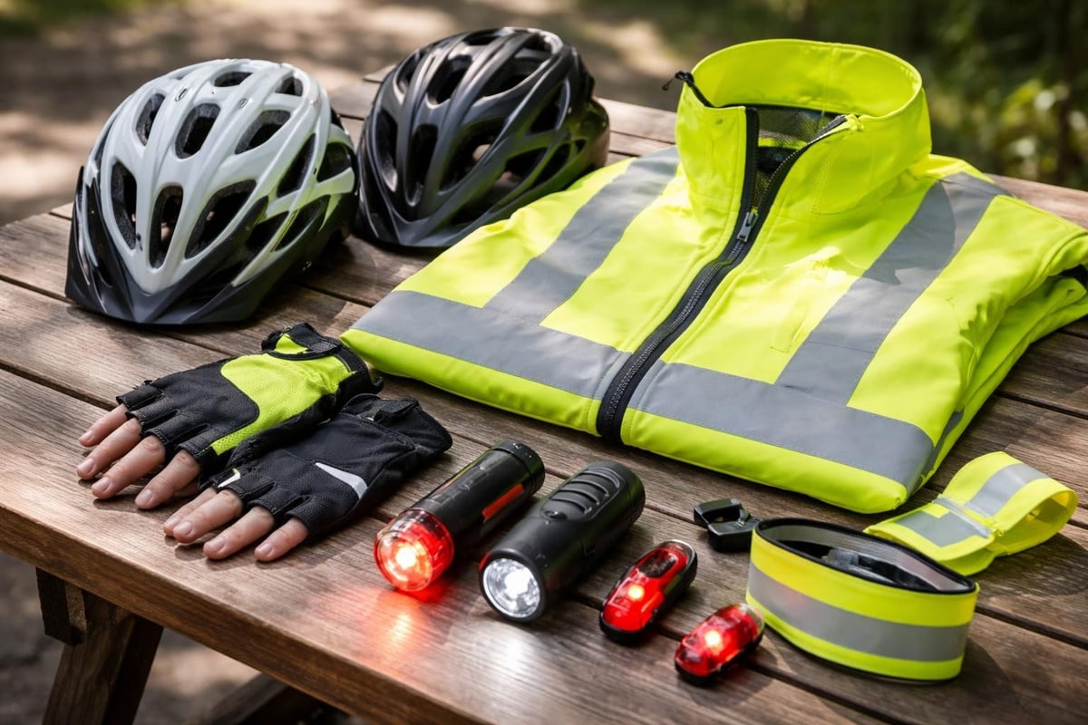 Cycling safety equipment layout