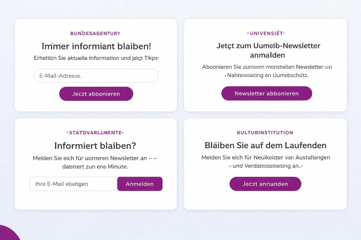 CTA-Beispiele verschiedener Institutionen