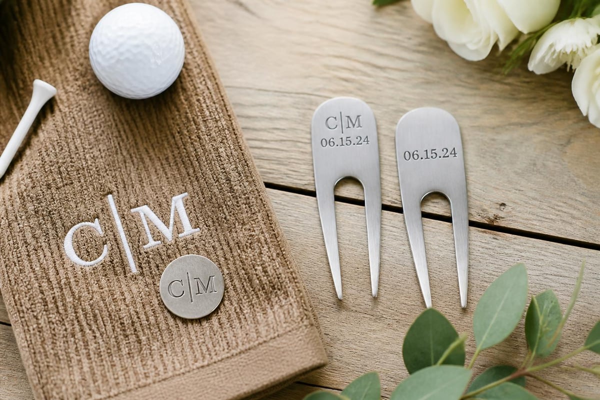 Personalized golf accessories for groomsmen