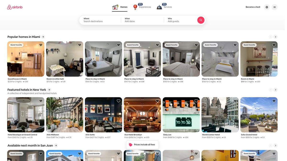 7 Inspirierende Beispiele Für Webseiten, Die 2026 Begeistern - Airbnb – Nutzerzentrierte Erlebnisgestaltung