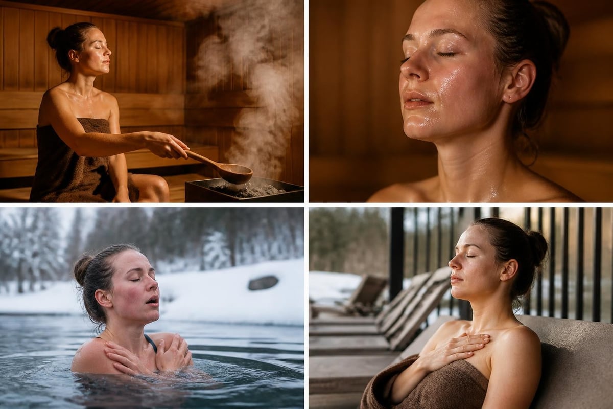 Garden sauna heat and cold cycle
