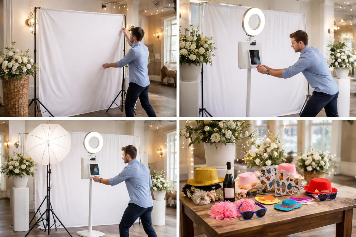 DIY photo booth setup process