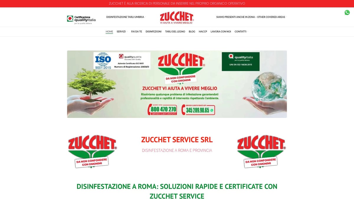 Guida Completa alla Disinfestazione da Animali e Insetti Nocivi 2026 - Zucchet Service: esperienza e affidabilità nella disinfestazione a Roma