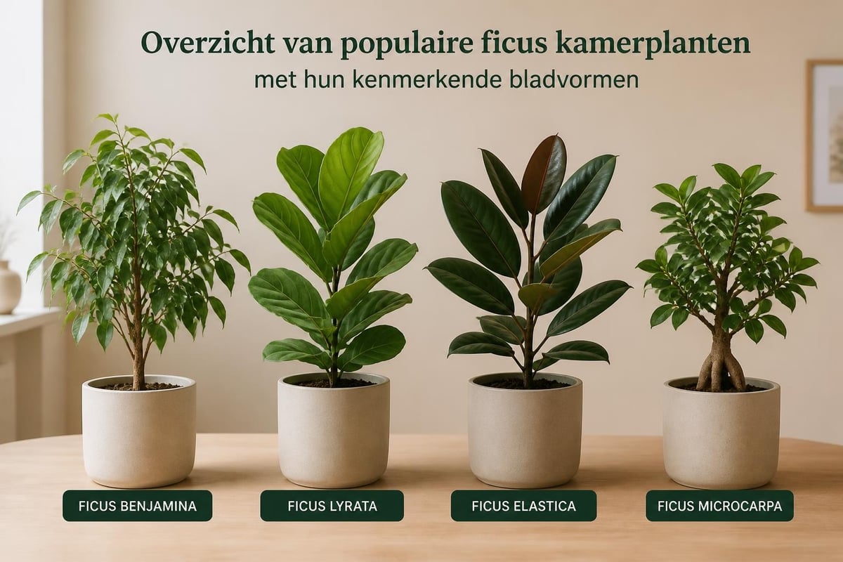 Verschillende ficus soorten
