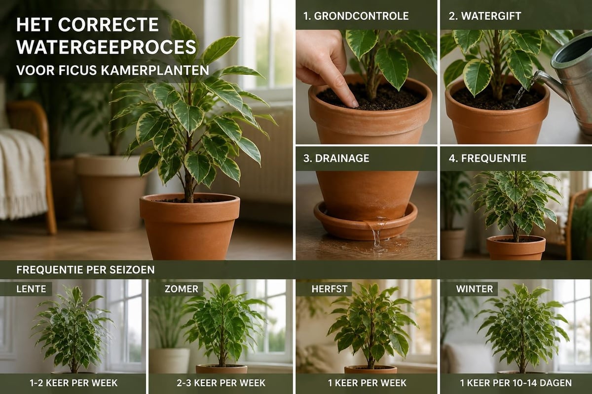 Watergeven ficus kamerplant